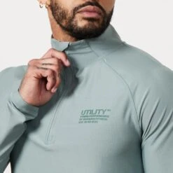 Vanquish Utility Frost Green 1/4 Zip Training Top -Vanquish Fitness Sales Utility Ecomm 734
