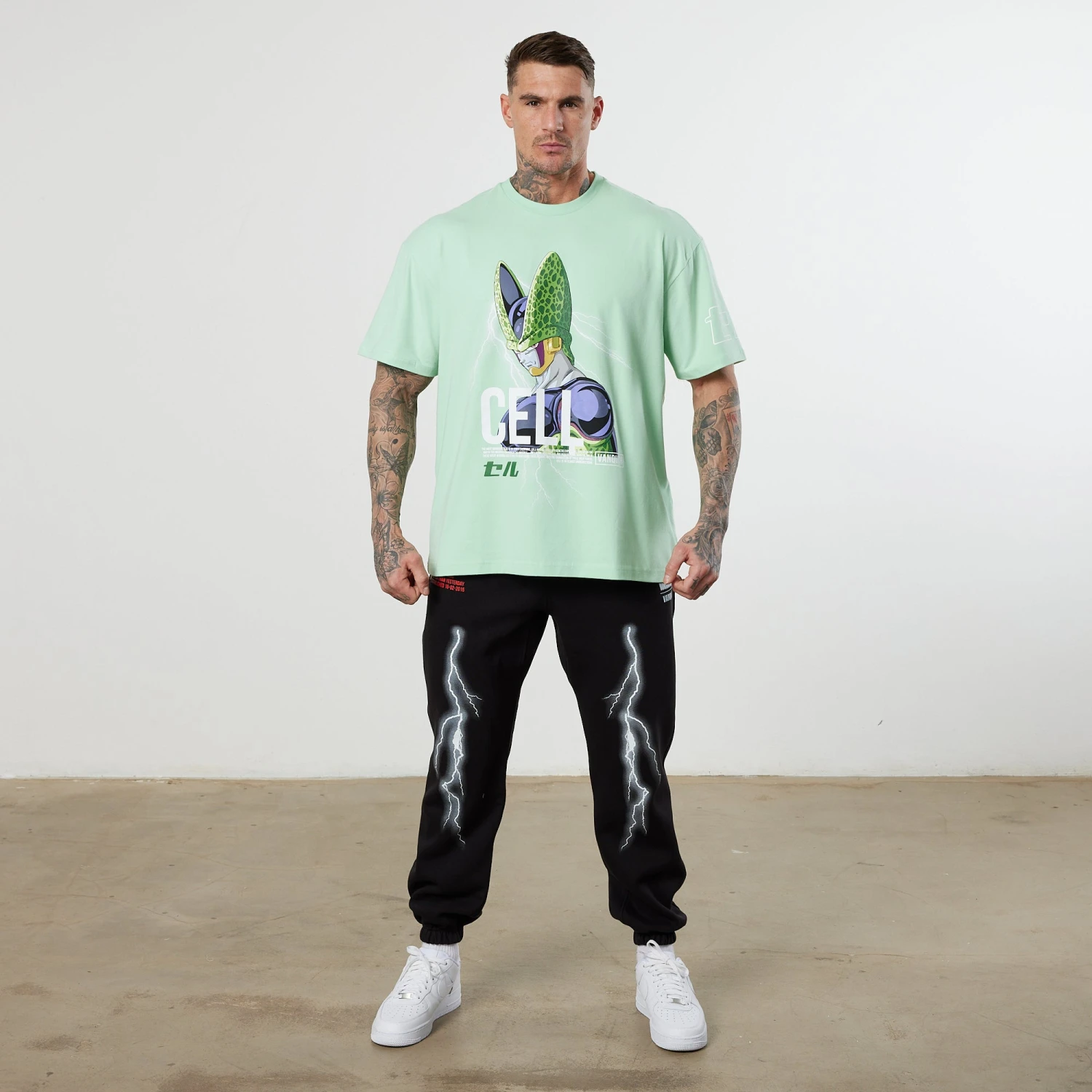 Vanquish DBZ CS Cell Pastel Green Oversized T Shirt 2 Vanquish DBZ CS Cell Pastel Green Oversized T Shirt - Image 2
