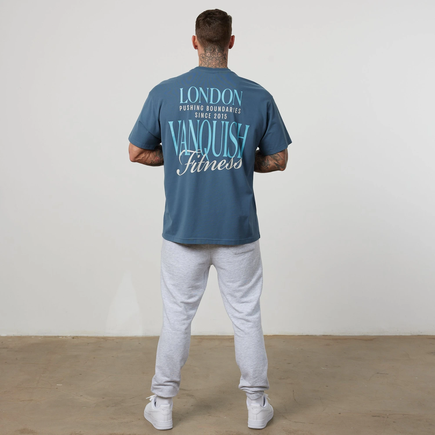 Vanquish TSP Teal Blue Pushing Boundaries Oversized T Shirt 4 Vanquish TSP Teal Blue Pushing Boundaries Oversized T Shirt - Image 4