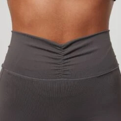 Vanquish Enhance Graphite Grey Ruched Flared Leggings -Vanquish Fitness Sales VQFit E commerceFeb24100159