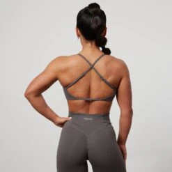 Vanquish Enhance Graphite Grey Backless Bra -Vanquish Fitness Sales VQFit E commerceFeb24100181