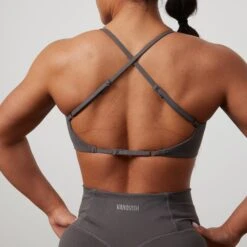 Vanquish Enhance Graphite Grey Backless Bra -Vanquish Fitness Sales VQFit E commerceFeb24100186