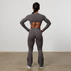 Vanquish Enhance Graphite Grey Long Sleeve Shrug -Vanquish Fitness Sales VQFit E commerceFeb24100254