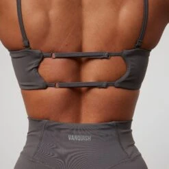 Vanquish Enhance Graphite Grey Bandeau Bra -Vanquish Fitness Sales VQFit E commerceFeb24100322