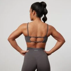 Vanquish Enhance Graphite Grey Bandeau Bra -Vanquish Fitness Sales VQFit E commerceFeb24100342