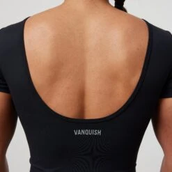 Vanquish Enhance Black Midi Ballet Back T Shirt -Vanquish Fitness Sales VQFit E commerceFeb24100679