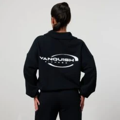 Vanquish Enhance Black Collar Sweatshirt -Vanquish Fitness Sales VQFit E commerceFeb24100740