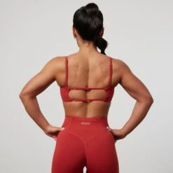 Vanquish Enhance Chilli Red Bandeau Bra -Vanquish Fitness Sales VQFit E commerceFeb24100850