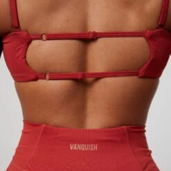 Vanquish Enhance Chilli Red Bandeau Bra -Vanquish Fitness Sales VQFit E commerceFeb24100868
