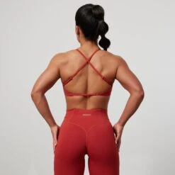 Vanquish Enhance Chilli Red Backless Bra -Vanquish Fitness Sales VQFit E commerceFeb24101025
