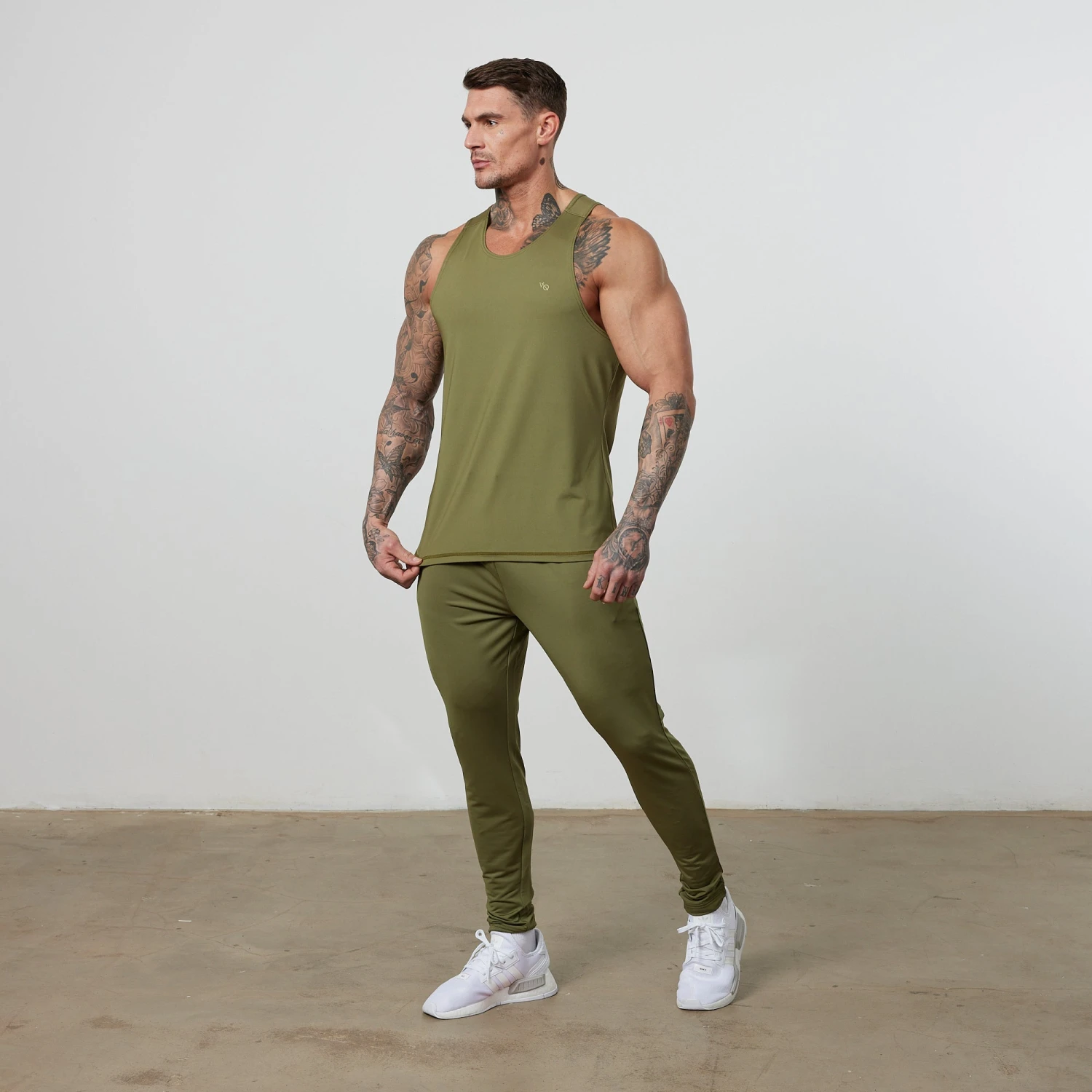 Vanquish Essential Olive Green Performance Tank Top 5 Vanquish Essential Olive Green Performance Tank Top - Image 5