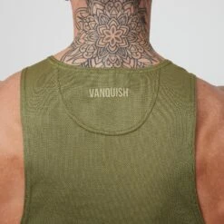 Vanquish Essential Olive Green Performance Tank Top 7 Vanquish Essential Olive Green Performance Tank Top -Vanquish Fitness Sales VQFit E commerceFeb2499088