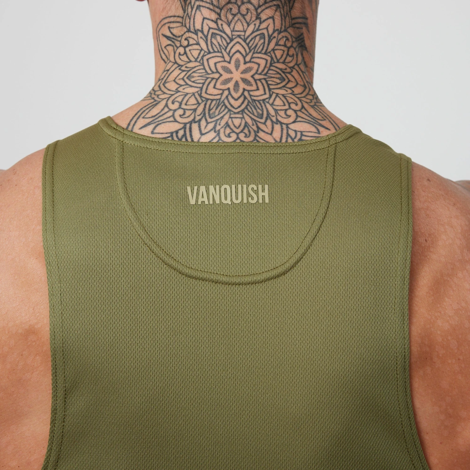 Vanquish Essential Olive Green Performance Tank Top 3 Vanquish Essential Olive Green Performance Tank Top - Image 3