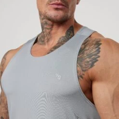 Vanquish Essential Steel Grey Performance Tank Top -Vanquish Fitness Sales VQFit E commerceFeb2499223