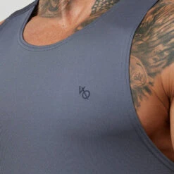 Vanquish Essential Denim Blue Performance Tank Top -Vanquish Fitness Sales VQFit E commerceFeb2499349