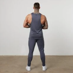 Vanquish Essential Denim Blue Performance Tank Top -Vanquish Fitness Sales VQFit E commerceFeb2499362