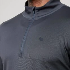Vanquish Essential Denim Blue Performance 1/4 Zip Top -Vanquish Fitness Sales VQFit E commerceFeb2499432