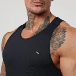 Vanquish Essential Black Performance Tank Top -Vanquish Fitness Sales VQFit E commerceFeb2499506