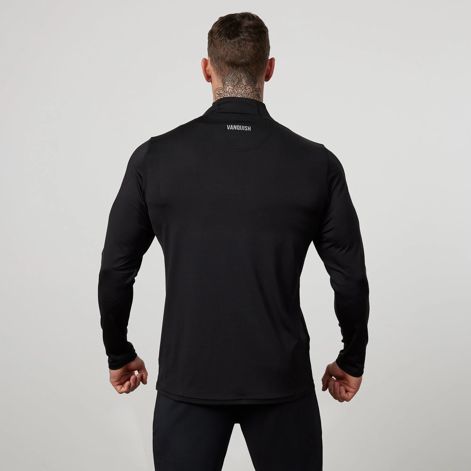 Vanquish Essential Black Performance 1/4 Zip Top 2 Vanquish Essential Black Performance 1/4 Zip Top - Image 2
