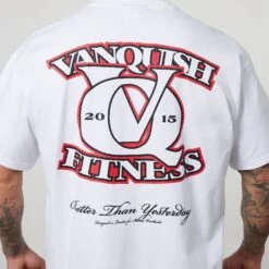 Vanquish TSP White VQ Interlock Oversized T Shirt -Vanquish Fitness Sales VQFit E commerceFeb2499751
