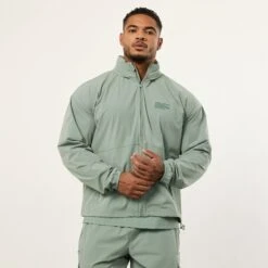 Vanquish Utility Frost Green Oversized Track Jacket -Vanquish Fitness Sales VQFit MensSSE commerce5512