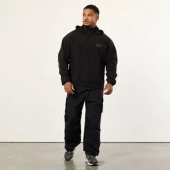 Vanquish Utility Black Oversized Track Jacket -Vanquish Fitness Sales VQFit MensSSE commerce5630