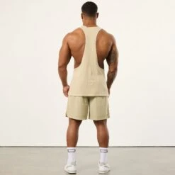 Vanquish Bodybuilding Vintage Khaki Mesh Shorts -Vanquish Fitness Sales VQFit MensSSE commerce6339