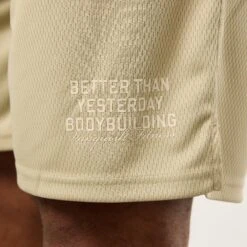 Vanquish Bodybuilding Vintage Khaki Mesh Shorts -Vanquish Fitness Sales VQFit MensSSE commerce6373