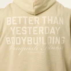Vanquish Bodybuilding Vintage Khaki Boxy Oversized Pullover Hoodie -Vanquish Fitness Sales VQFit MensSSE commerce6550