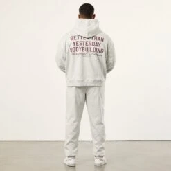 Vanquish Bodybuilding Oat Marl Boxy Oversized Pullover Hoodie -Vanquish Fitness Sales VQFit MensSSE commerce6618