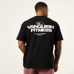 Vanquish TSP Since 2015 Black Oversized T Shirt -Vanquish Fitness Sales VQFit MensSSE commerce6919