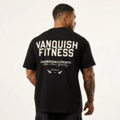 Vanquish TSP Unconquerable Strength Black Oversized T Shirt -Vanquish Fitness Sales VQFit MensSSE commerce7031