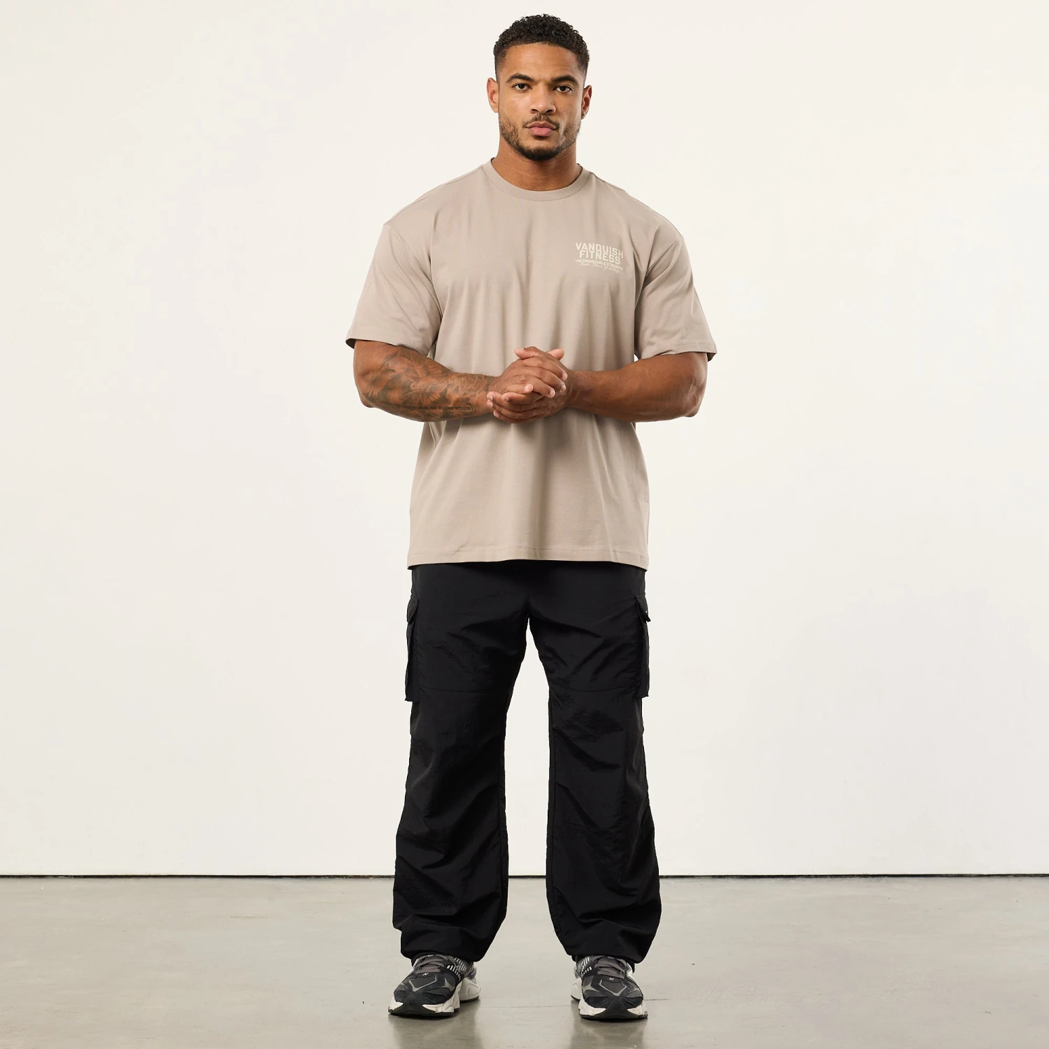 Vanquish TSP Unconquerable Strength Grey Oversized T Shirt 2 Vanquish TSP Unconquerable Strength Grey Oversized T Shirt - Image 2