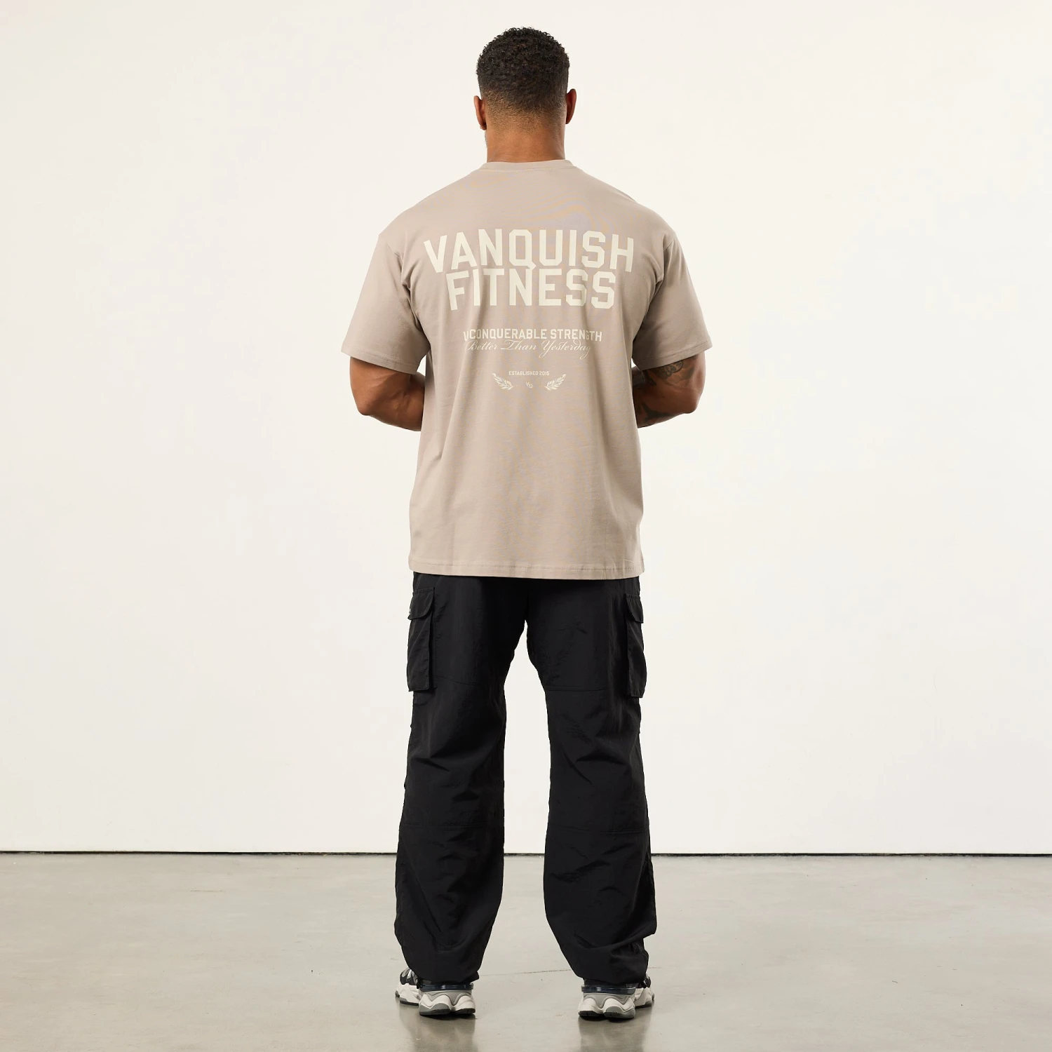 Vanquish TSP Unconquerable Strength Grey Oversized T Shirt 3 Vanquish TSP Unconquerable Strength Grey Oversized T Shirt - Image 3