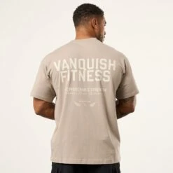 Vanquish TSP Unconquerable Strength Grey Oversized T Shirt 9 Vanquish TSP Unconquerable Strength Grey Oversized T Shirt -Vanquish Fitness Sales VQFit MensSSE commerce7068