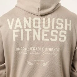 Vanquish TSP Unconquerable Strength Grey Oversized Pullover Hoodie -Vanquish Fitness Sales VQFit MensSSE commerce7108