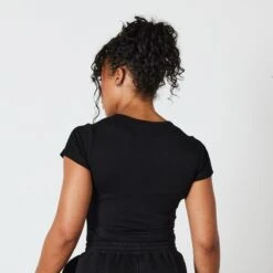 Vanquish Jet Black VQFIT Cap Sleeve T Shirt -Vanquish Fitness Sales VQ BlackFriday23 6073