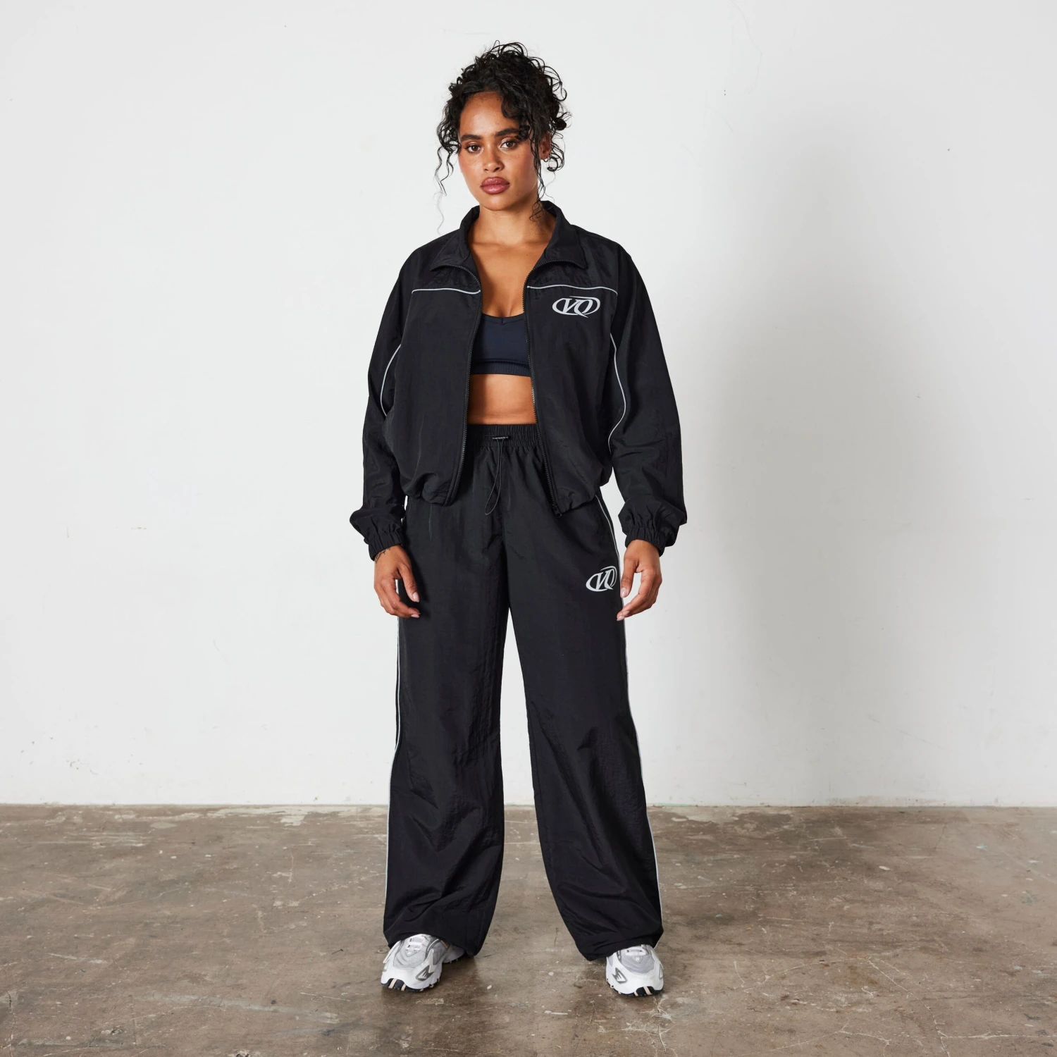 Vanquish Black Racing Wide Leg Track Pants 5 Vanquish Black Racing Wide Leg Track Pants - Image 5