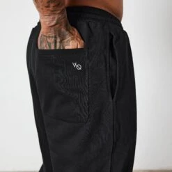 Vanquish Essential Black Oversized Sweatpants -Vanquish Fitness Sales VQ BlackFriday23 6926
