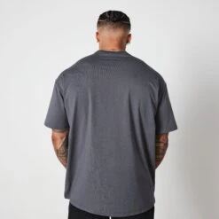 Vanquish Essential Denim Blue Oversized T Shirt -Vanquish Fitness Sales VQ BlackFriday23 7177