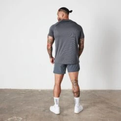 Vanquish Essential Denim Blue Performance Short Sleeve T Shirt -Vanquish Fitness Sales VQ BlackFriday23 7299 1