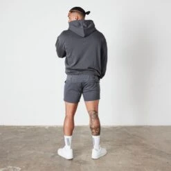 Vanquish Essential Denim Blue Oversized Full Zip Hoodie -Vanquish Fitness Sales VQ BlackFriday23 8222