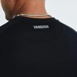 Vanquish Essential Black Performance Short Sleeve T Shirt -Vanquish Fitness Sales VQ May Ecom Elton 23172