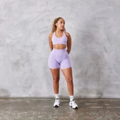 Vanquish Neutral V2 Seamless Lilac Shorts -Vanquish Fitness Sales VQ WOMENS ECOM 2057