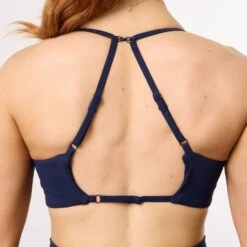 Vanquish Enhance Navy Blue Minimal Open Back Bra -Vanquish Fitness Sales WB Summer Sale websize114