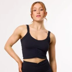 Vanquish Enhance Black Ruched Vest