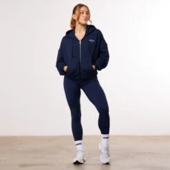 Vanquish Enhance Navy Blue Cropped Zip Through Hoodie 9 Vanquish Enhance Navy Blue Cropped Zip Through Hoodie -Vanquish Fitness Sales WB Summer Sale websize27