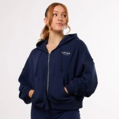 Vanquish Enhance Navy Blue Cropped Zip Through Hoodie 11 Vanquish Enhance Navy Blue Cropped Zip Through Hoodie -Vanquish Fitness Sales WB Summer Sale websize30