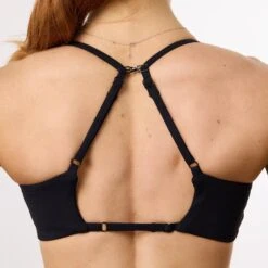 Vanquish Enhance Black Minimal Open Back Bra -Vanquish Fitness Sales WB Summer Sale websize5