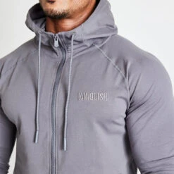 Vanquish Eclipse V2 Grey Full Zip Front Hoodie -Vanquish Fitness Sales vanquish eclipse v2 grey full zip front hoodie 886964